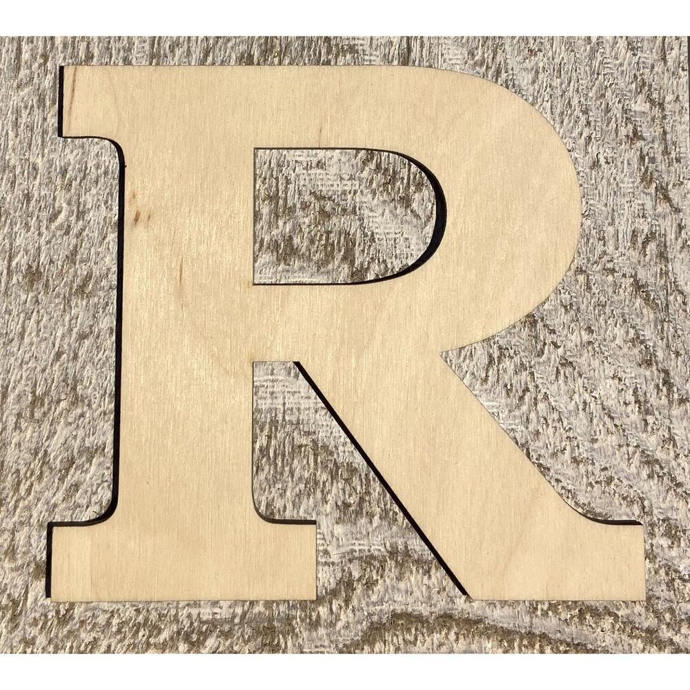 Wood Letter - 1/8" Plywood - 4" Tall - R - PL01-802R